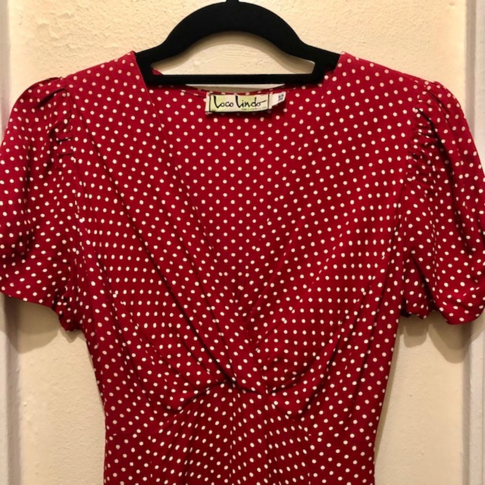 Vintage-Style Polka Dot Dress